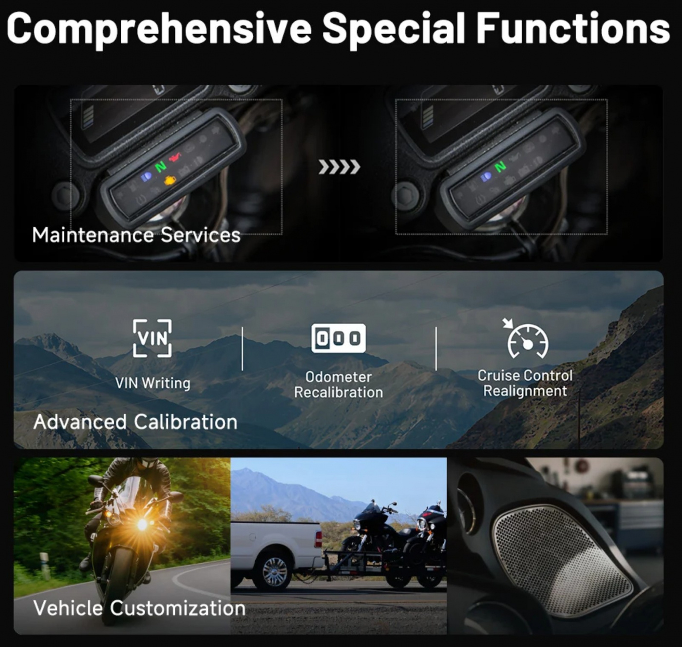TOPDON ONE Moto avancerade diagnosverktyg MC ATV marina fordon