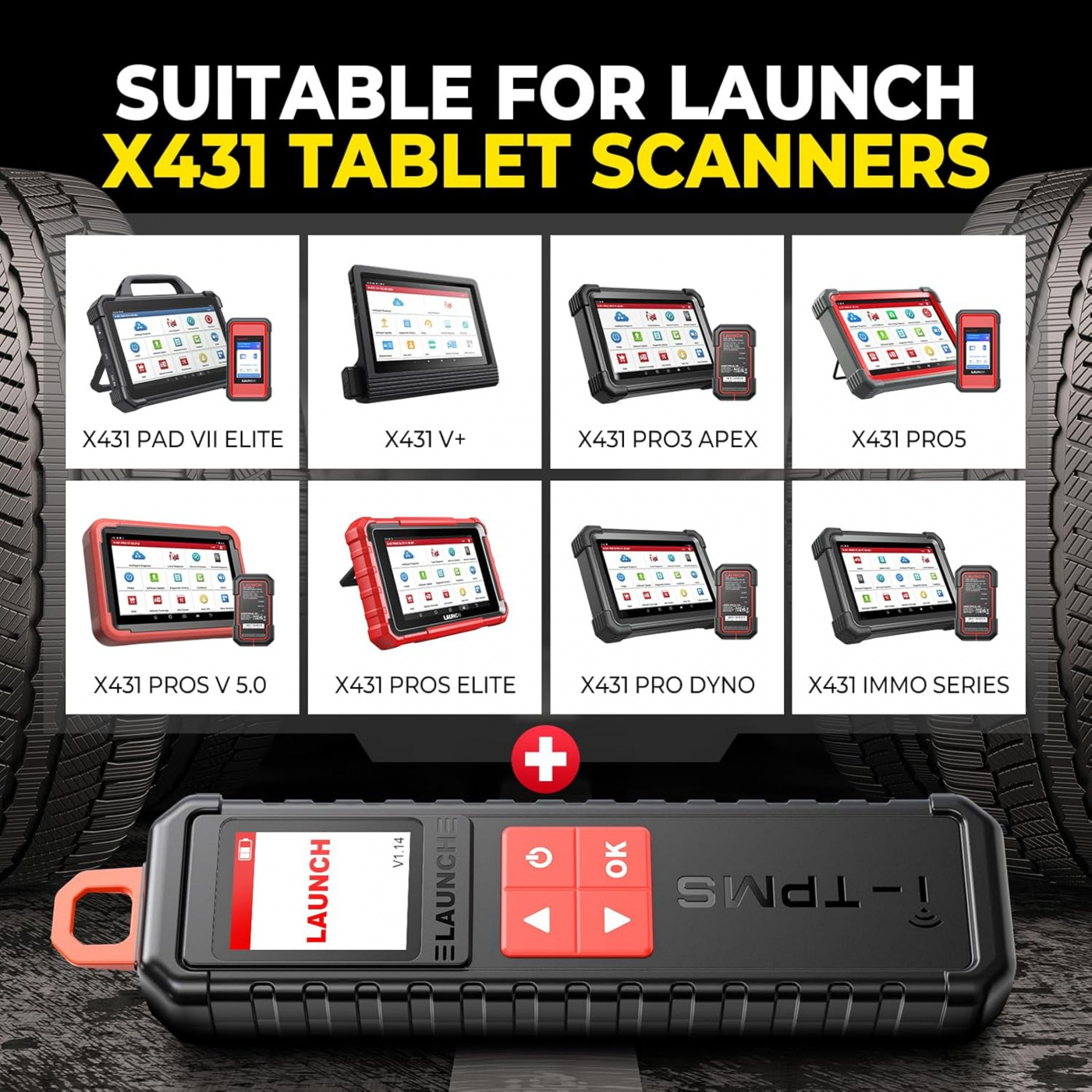 Launch i-TPMS verktyg för programmering av Launch däcksensorer | Android telefon eller Launch X431 V/PROS ELTE/PRO3/PRO3S+/PRO5/Pad VII 