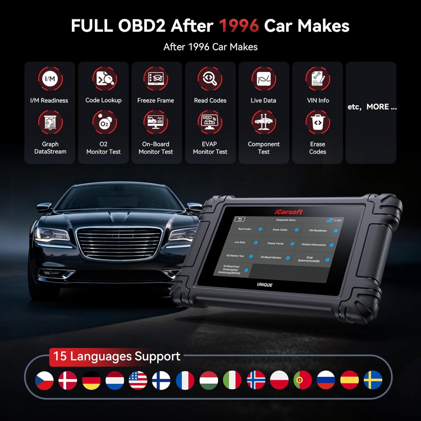 iCarsoft US V4.0 Diagnosverktyg för Ford/GM/Jeep/Dodge/Chrysler WIFI | 5