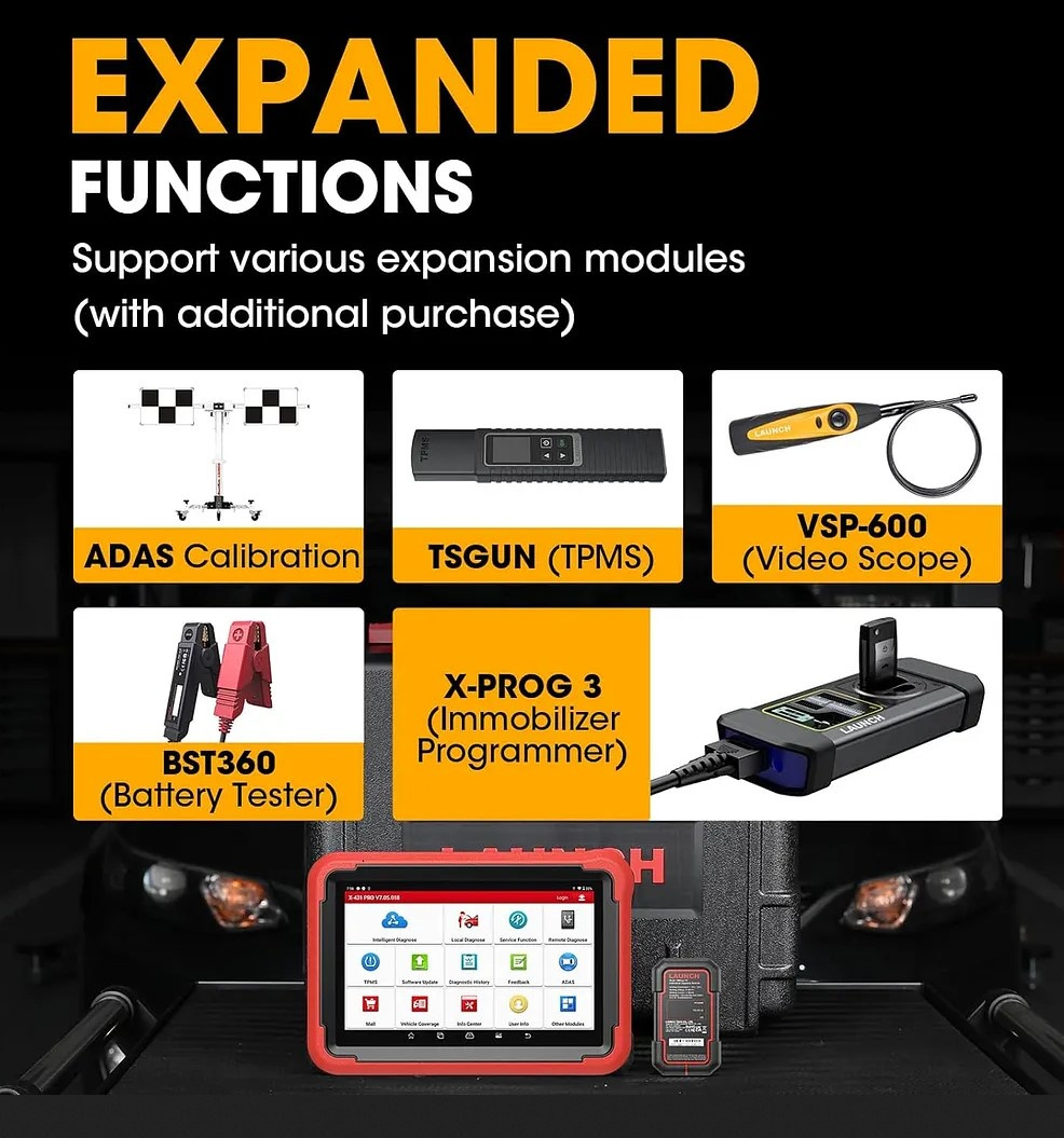 LAUNCH X431 PROS V5.0  felkodsläsare diagnosverktyg | Aktiv test | Trådlös | Doip | OBD2 scanner | 2års licens