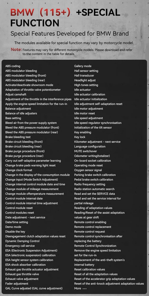 iCarsoft MTV6 för BMW motorcyklar | felkodläsare för BMW MC 