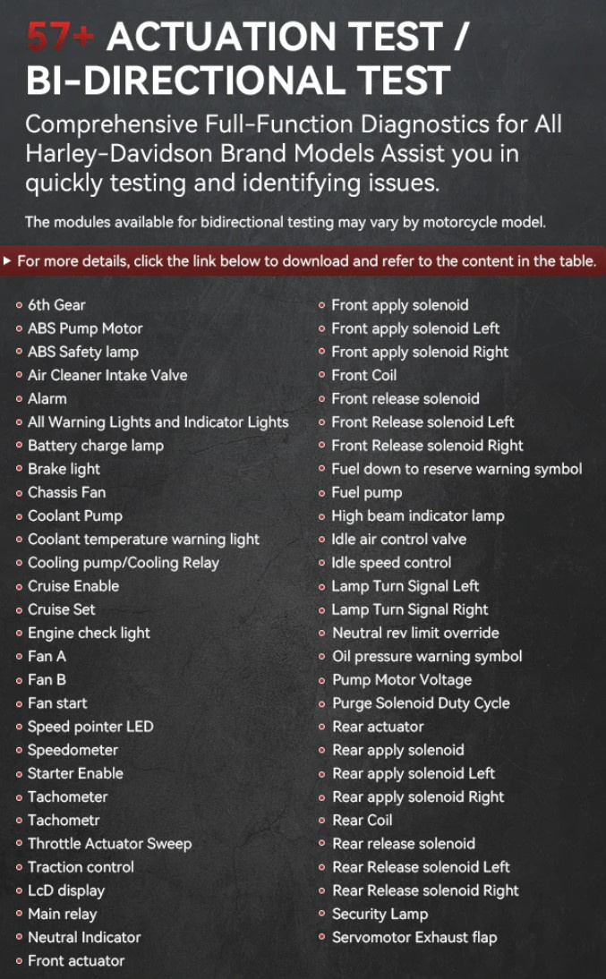 iCarsoft MTV6 för Harley-davidson motorcyklar | felkodläsare för MC 