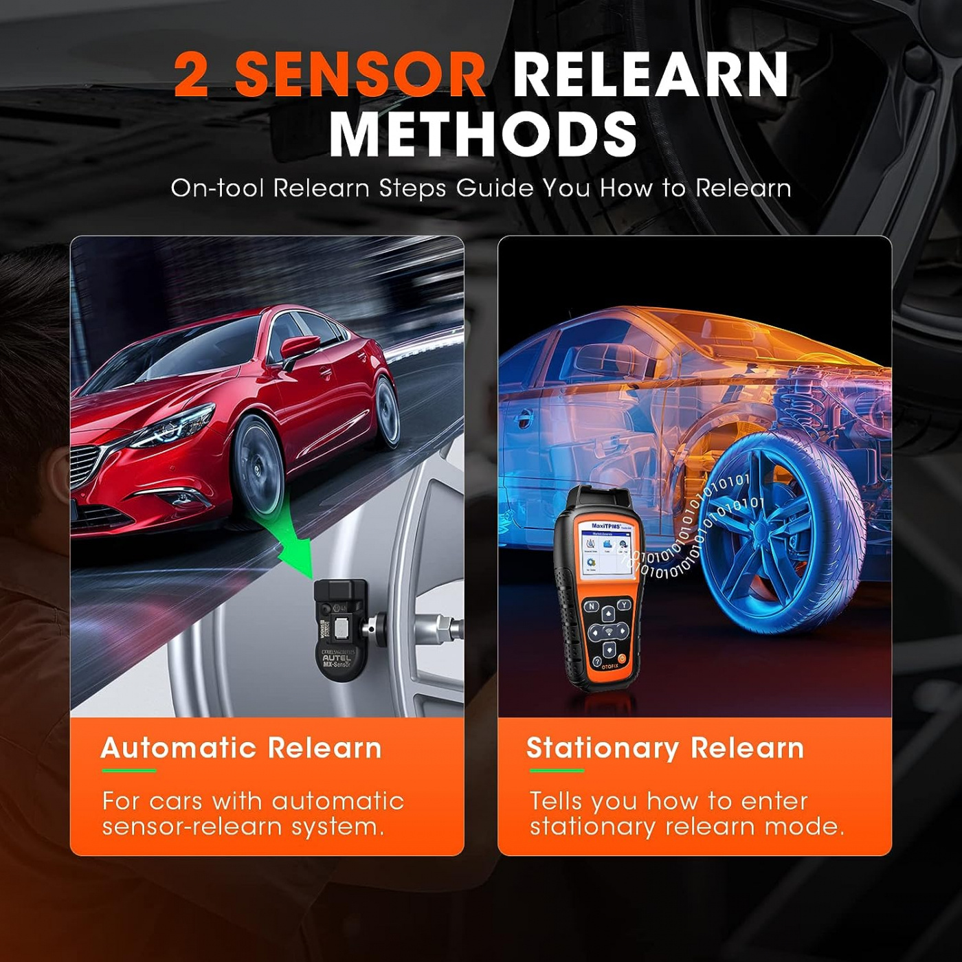 Otofix TireGo 608 TPMS-verktyg klona TPMS däcksensorer hjulsensor