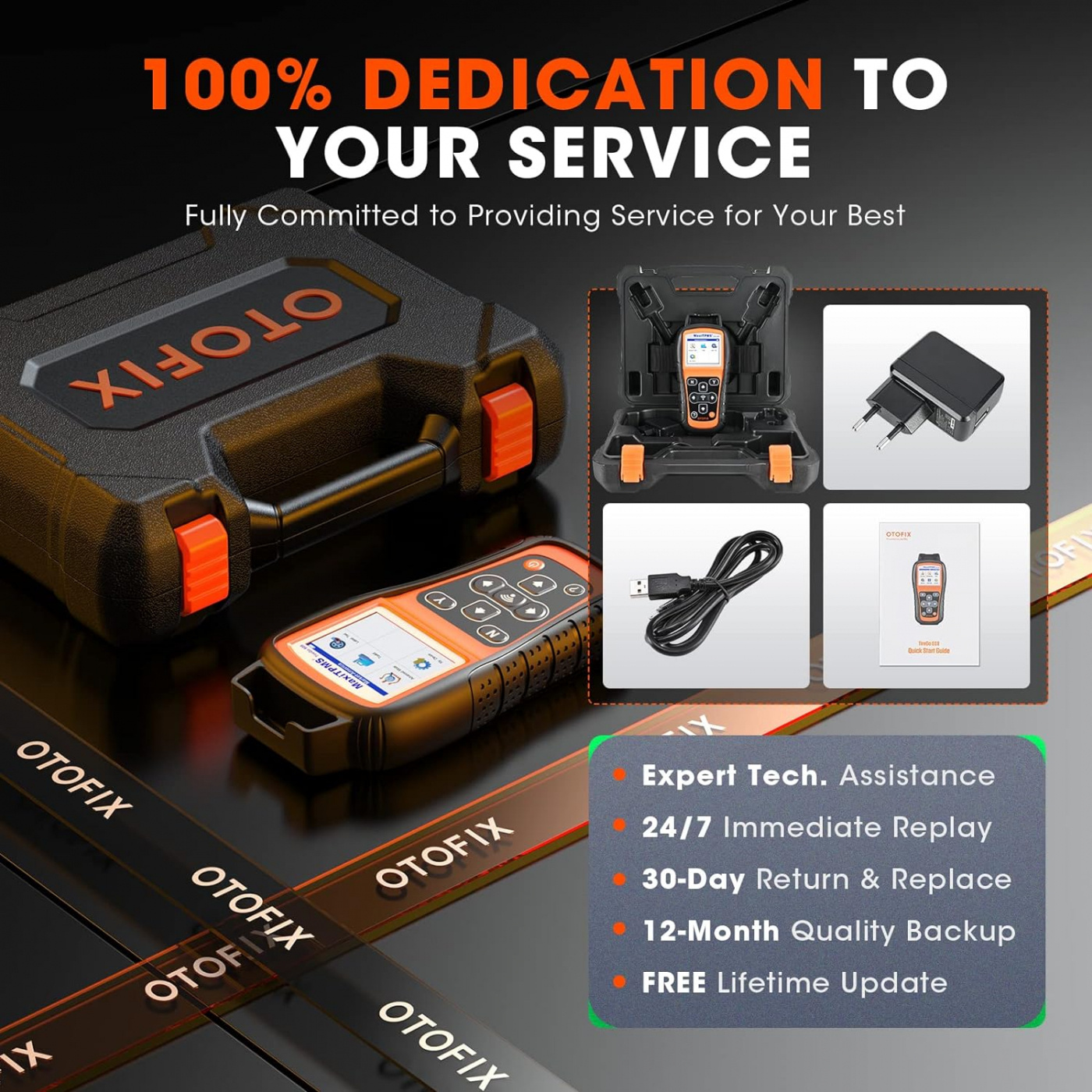 Otofix TireGo 608 TPMS-verktyg klona TPMS däcksensorer hjulsensor