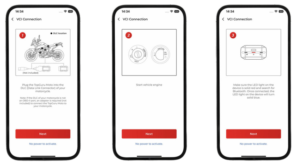 Topdon Topscan Moto | Felkodsläsare för MC, ATV, motorcykel Harley, Ducati BMW, Kawasaki, Yamaha, Honda, Suzuki