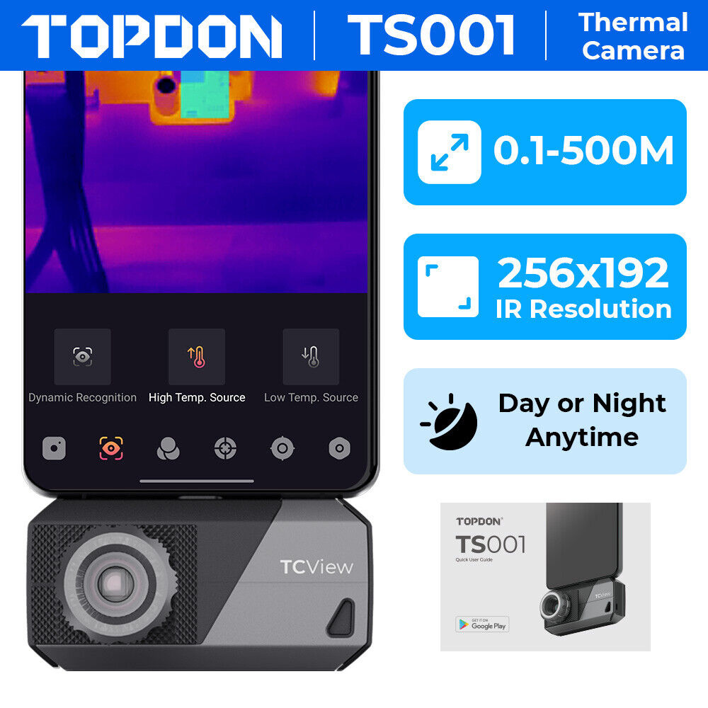 Topdon TS001 värmekamera USB-C smartphone | Android | Windows