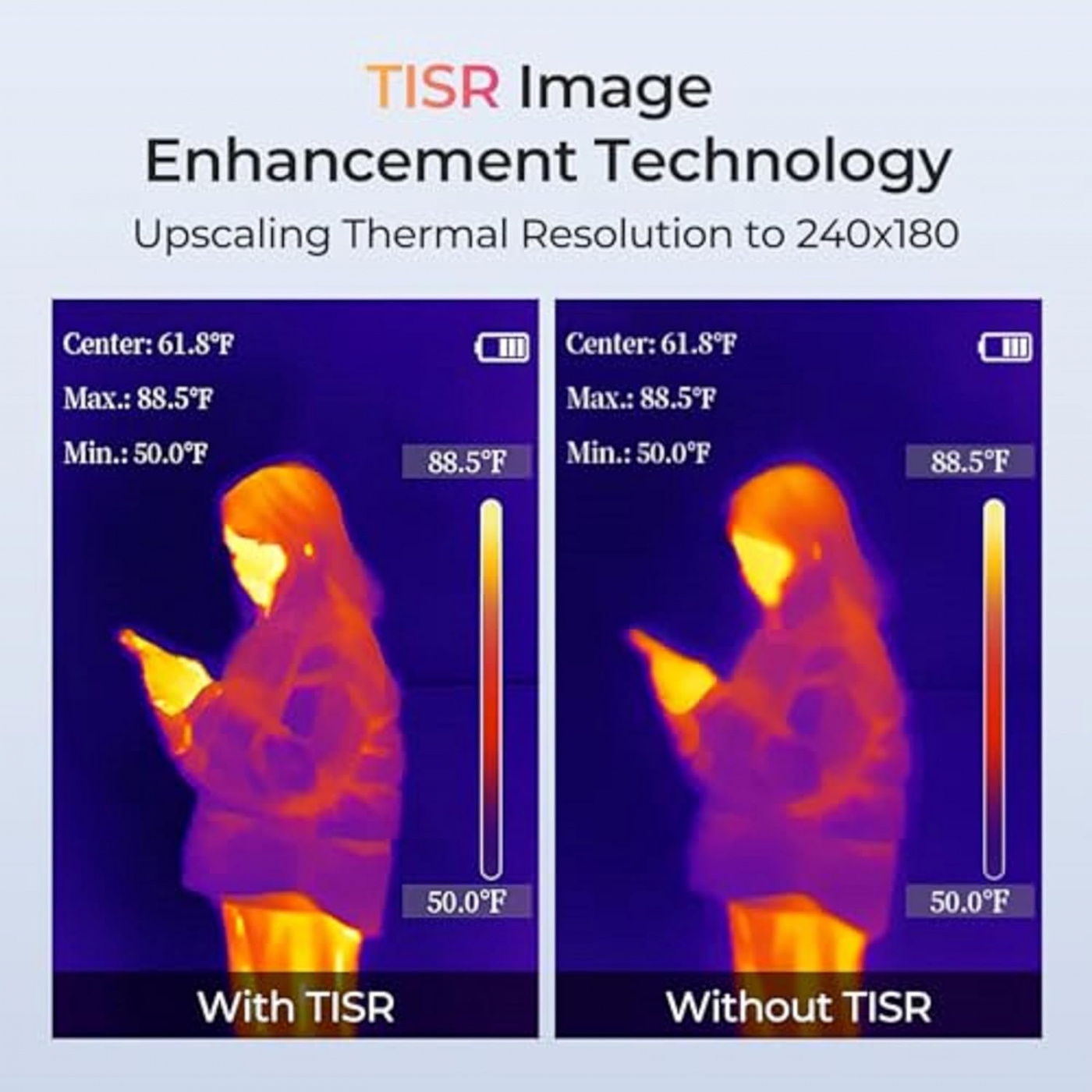 Topdon värmekamera TC004 Lite 160x120 pixel 1x/2X/4X Zoom