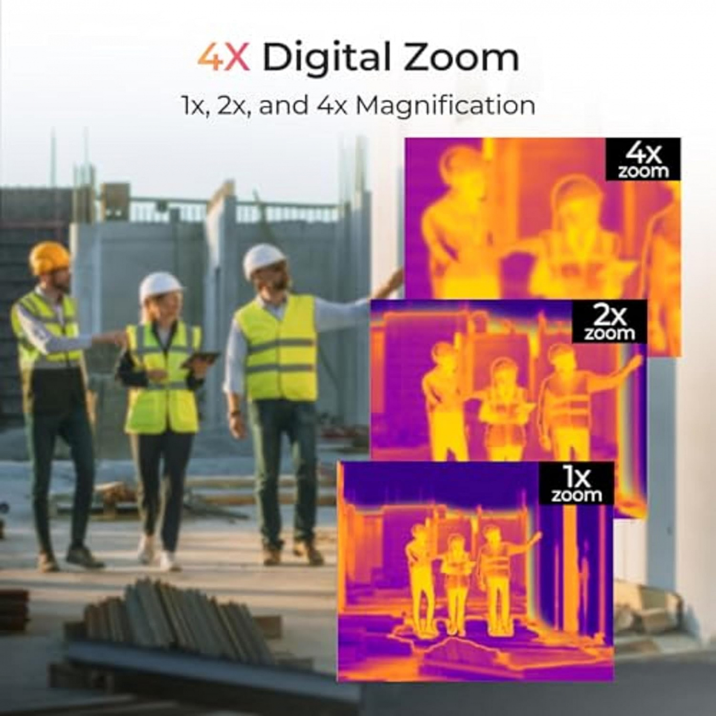 Topdon värmekamera TC004 Lite 160x120 pixel 1x/2X/4X Zoom