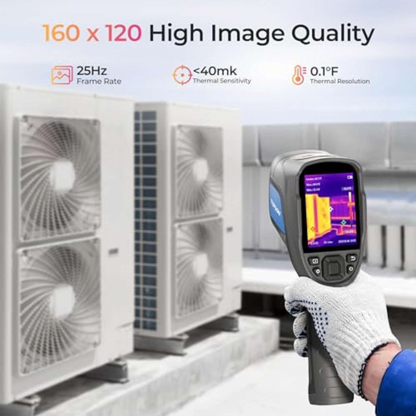 Topdon värmekamera TC004 Lite 160x120 pixel 1x/2X/4X Zoom