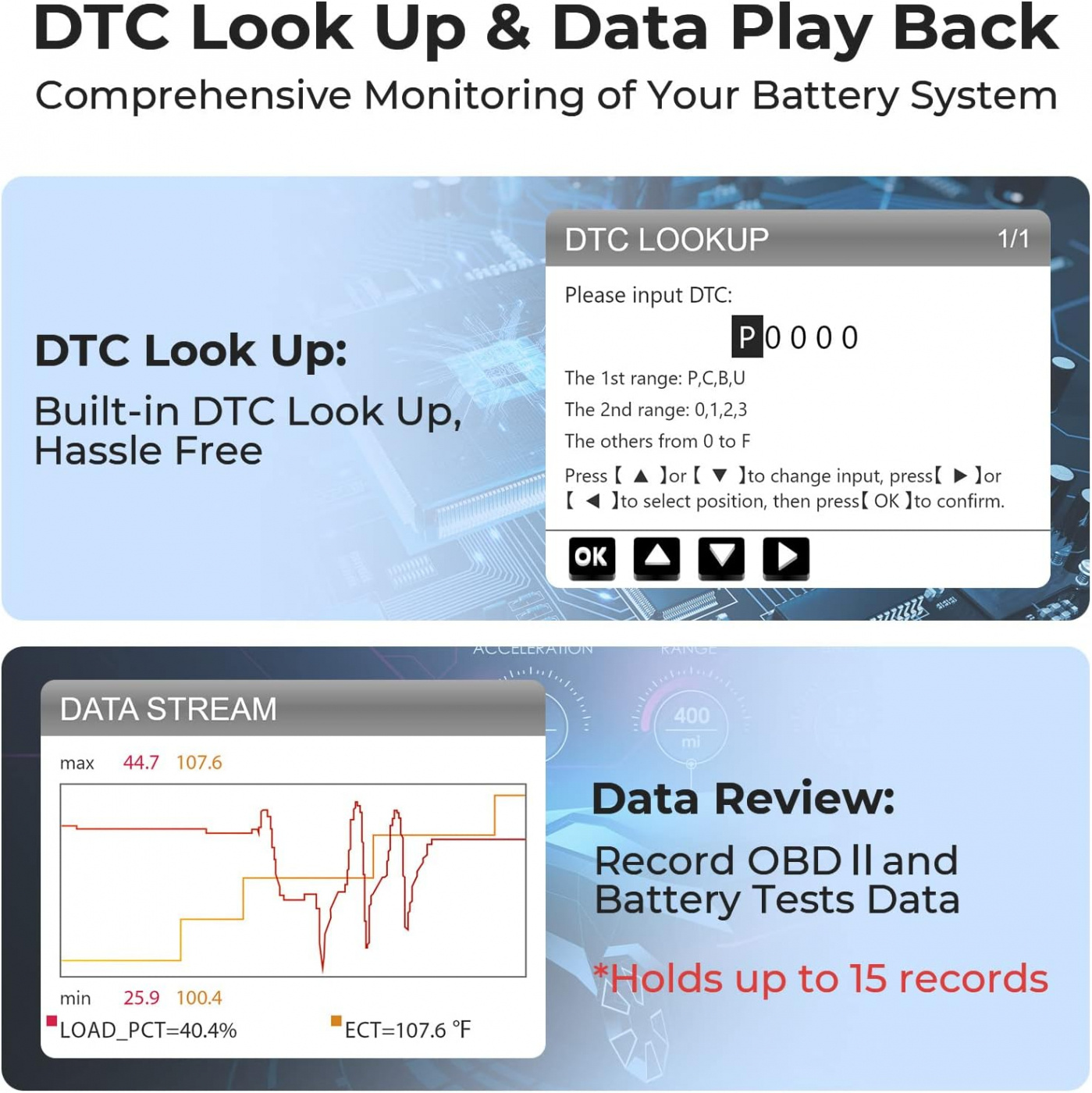 TOPDON ArtiLink500B OBD2 felkodsläsare | Inbyggd batteritestare