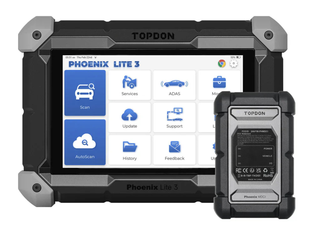 TOPDON Phoenix Lite 3 diagnosverktyg felkodsläsare OBD2 scan tool | 2024 | MDCI