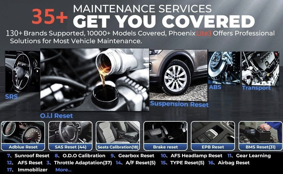 TOPDON Phoenix Lite 3 diagnosverktyg felkodsläsare OBD2 scan tool | 2024 | MDCI