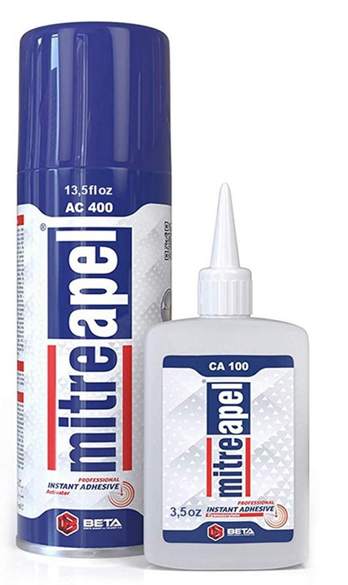 Mitreapel superlim med aktivator 100ml lim | Stor flaska | Superlim på riktigt